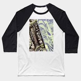 Street New York City Graffiti Two Tags Baseball T-Shirt